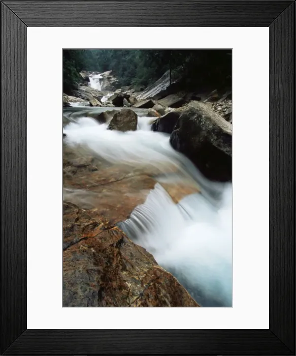 Framed Print : Rocks in fast flowing stream Framed Print : Rocks in fast flowing stream
