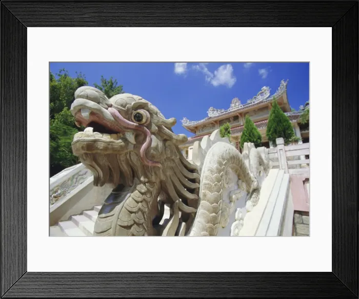Framed Print : Dragon at the Long Son Pagoda Framed Print : Dragon at the Long Son Pagoda
