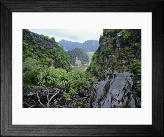 Framed Print : View from limestone outcrop Framed Print : View from limestone outcrop