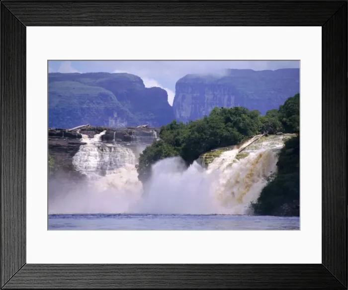 Framed Print : Canaima Lagoon and falls Framed Print : Canaima Lagoon and falls