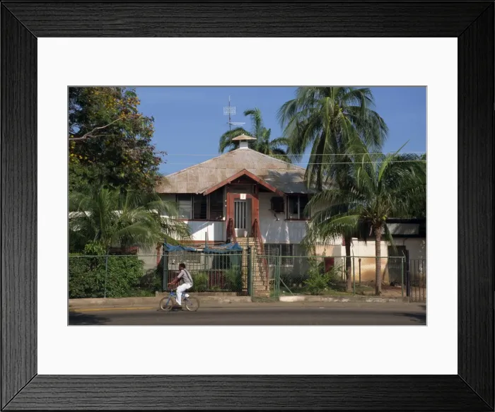 Framed Print : A typical house with corrugated roof at Lake Maracaibo Framed Print : A typical house with corrugated roof at Lake Maracaibo