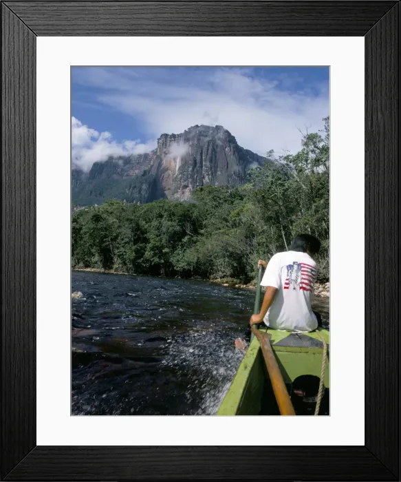 Framed Print : Angel Falls from Rio Churun Framed Print : Angel Falls from Rio Churun