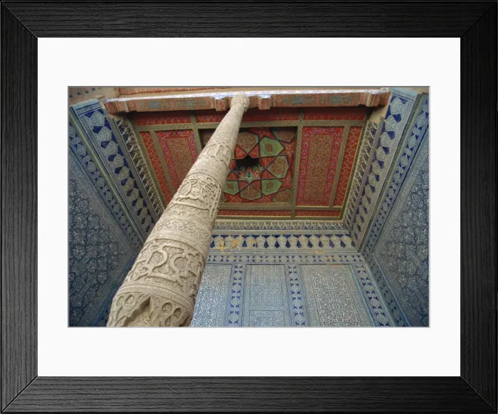 Framed Print : Column and interior of Harem of Tash Khauli Framed Print : Column and interior of Harem of Tash Khauli