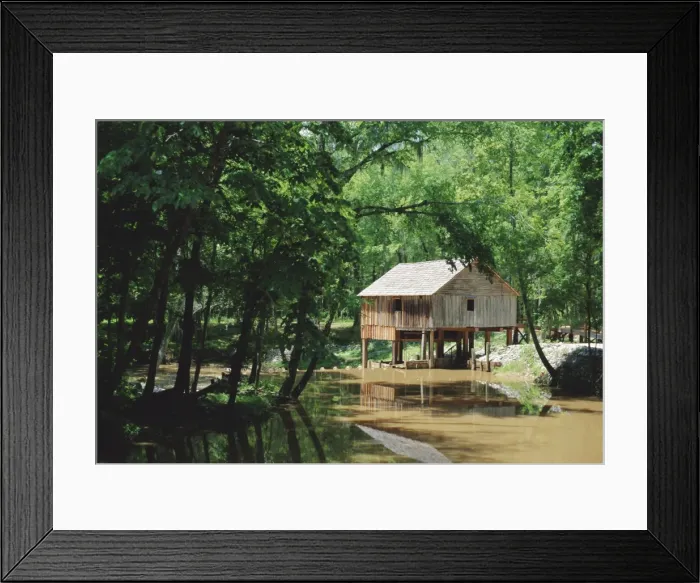 Framed Print : Restored mill near Riley in Monroe County