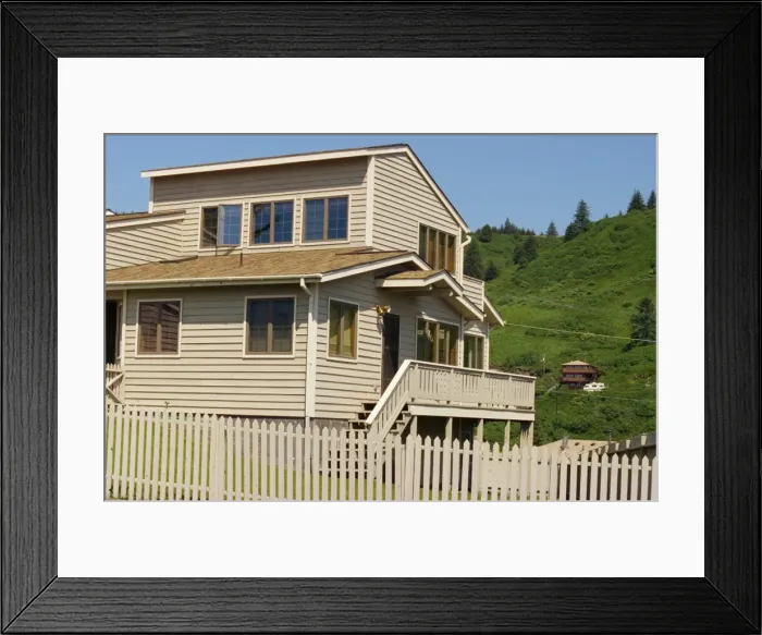 Framed Print : Clinker board house at Kodiak on Kodiak Island Framed Print : Clinker board house at Kodiak on Kodiak Island