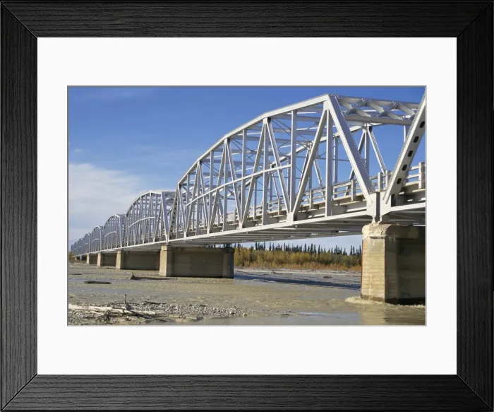 Framed Print : Steel truss bridge Framed Print : Steel truss bridge