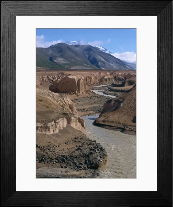 Framed Print : Ignimbrite exposed in river canyons cut since 1912 eruption