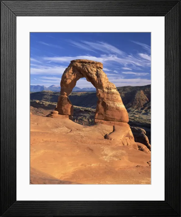 Framed Print : Rock formation caused by erosion known as Delicate Arch Framed Print : Rock formation caused by erosion known as Delicate Arch