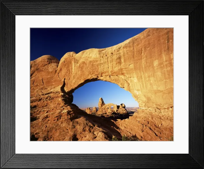 Framed Print : Turret Arch through North Window at sunrise Framed Print : Turret Arch through North Window at sunrise
