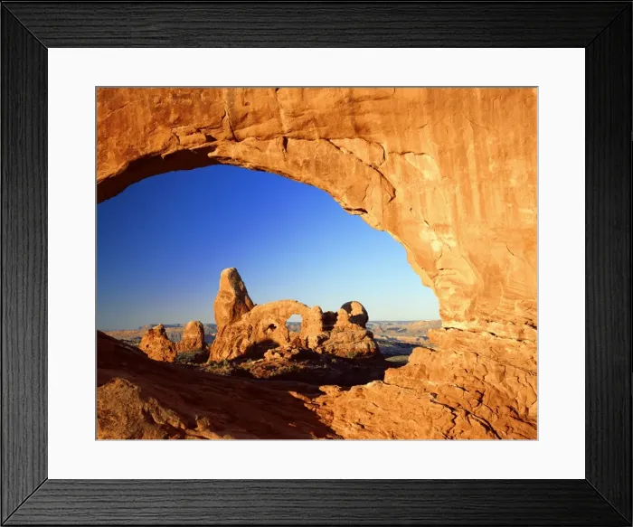 Framed Print : Turret Arch through North Window at sunrise Framed Print : Turret Arch through North Window at sunrise