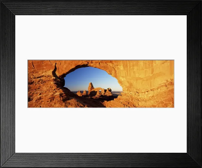 Framed Print : Turret Arch through North Window at sunrise Framed Print : Turret Arch through North Window at sunrise