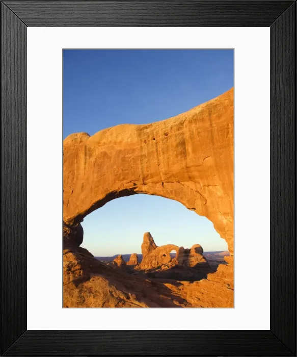 Framed Print : Sunrise on North Arch and Tower Arch in the Windows Framed Print : Sunrise on North Arch and Tower Arch in the Windows