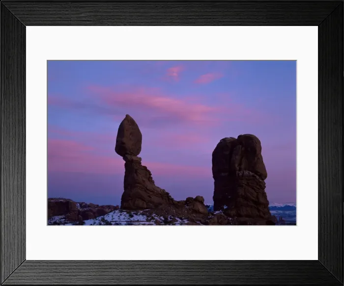 Framed Print : Balanced Rock at dusk Framed Print : Balanced Rock at dusk