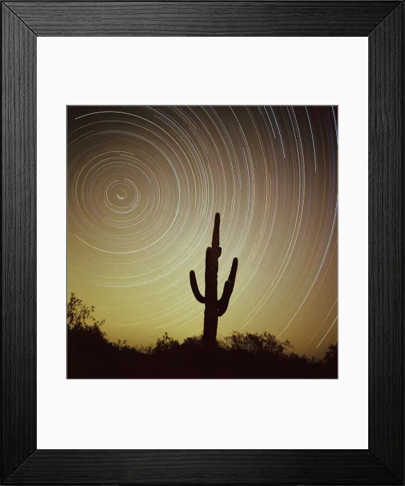 Framed Print : Star trek over cacti Framed Print : Star trek over cacti