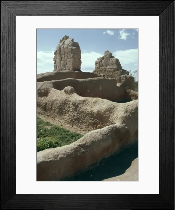 Framed Print : Caliche walls made from limy subsoil Framed Print : Caliche walls made from limy subsoil
