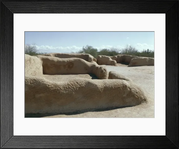 Framed Print : Caliche walls made from limy subsoil Framed Print : Caliche walls made from limy subsoil