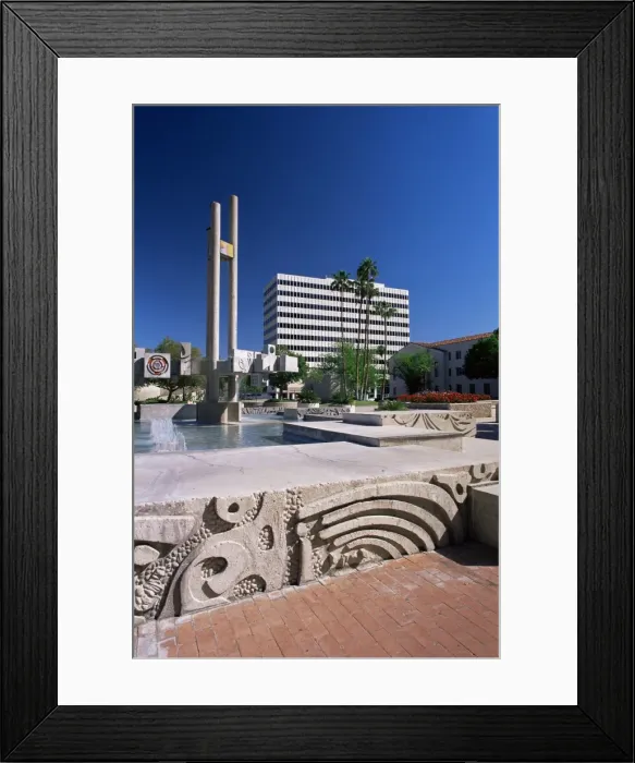 Framed Print : Decorative fountain in El Presidio Park Framed Print : Decorative fountain in El Presidio Park