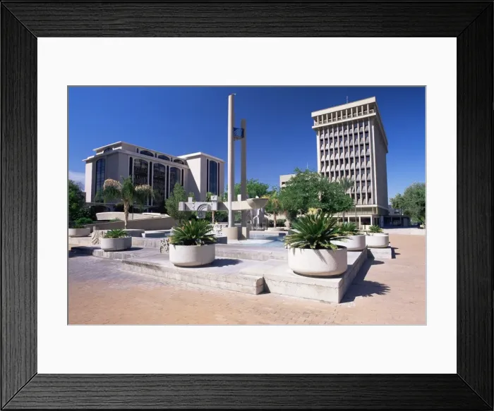 Framed Print : Decorative fountain in El Presidio Park Framed Print : Decorative fountain in El Presidio Park