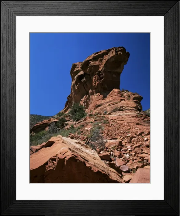 Framed Print : Towering red standstone cliffs at the head of Fay Canyon Framed Print : Towering red standstone cliffs at the head of Fay Canyon