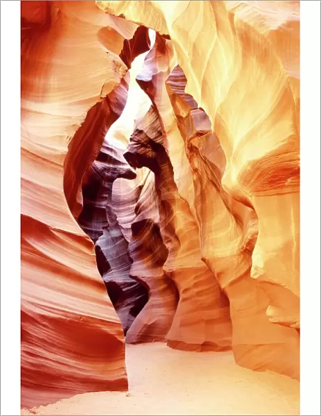 Coloured rock in waves formation in Upper Antelope Canyon