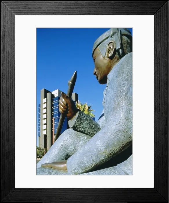 Framed Print : Statue of native Navajo indian Framed Print : Statue of native Navajo indian