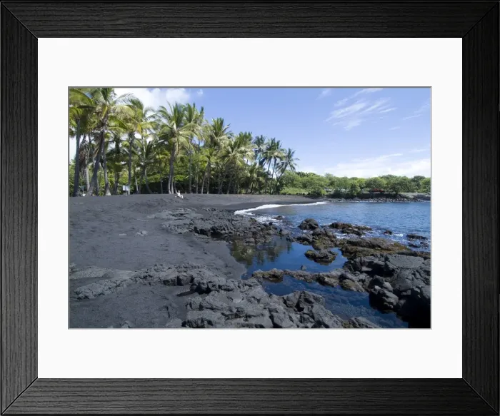 Framed Print : Punaluu Black Sand Beach Framed Print : Punaluu Black Sand Beach
