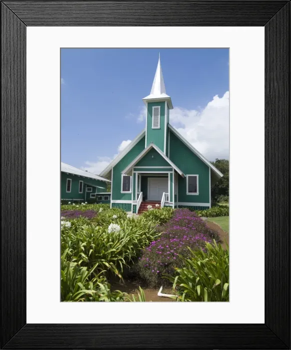 Framed Print : Ke Ola Mau Loa church Framed Print : Ke Ola Mau Loa church