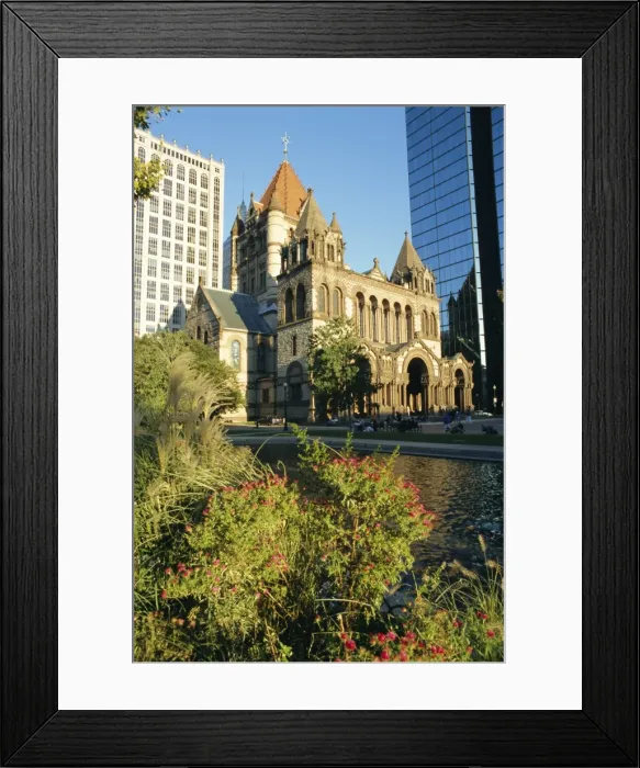 Framed Print : Trinity church and Hancock Tower