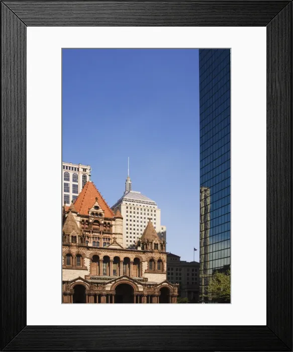 Framed Print : Trinity Church and the John Hancock Tower Framed Print : Trinity Church and the John Hancock Tower