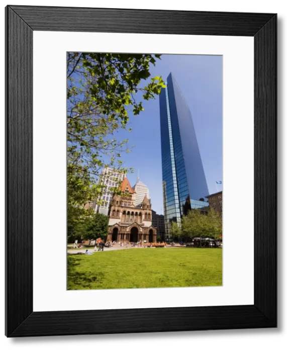 Framed Print : Trinity Church and the John Hancock Tower Framed Print : Trinity Church and the John Hancock Tower