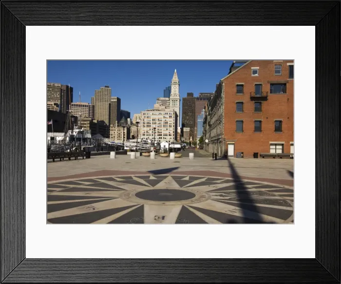 Framed Print : Long Wharf towards the Financial District Framed Print : Long Wharf towards the Financial District