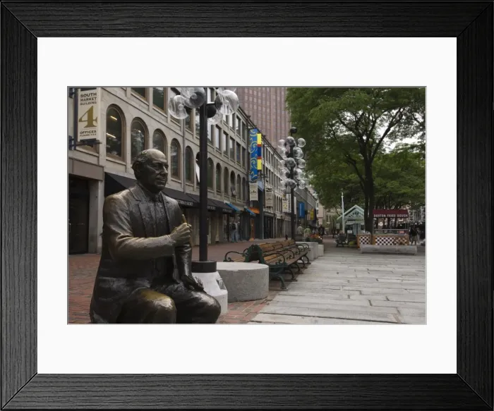 Framed Print : Statue in Quincy Market at Faneuil Hall Marketplace Framed Print : Statue in Quincy Market at Faneuil Hall Marketplace