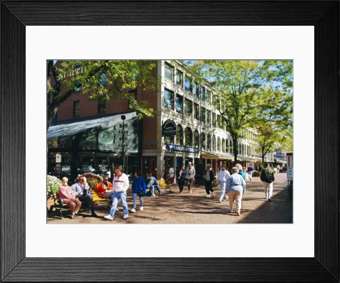 Framed Print : Pedestrian precinct near Faneuil Hall Framed Print : Pedestrian precinct near Faneuil Hall