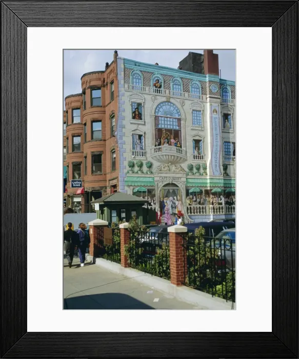 Framed Print : Mural of famous Boston Characters Framed Print : Mural of famous Boston Characters