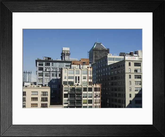 Framed Print : Old buildings redeveloped in the DUMBO area of Brooklyn Framed Print : Old buildings redeveloped in the DUMBO area of Brooklyn