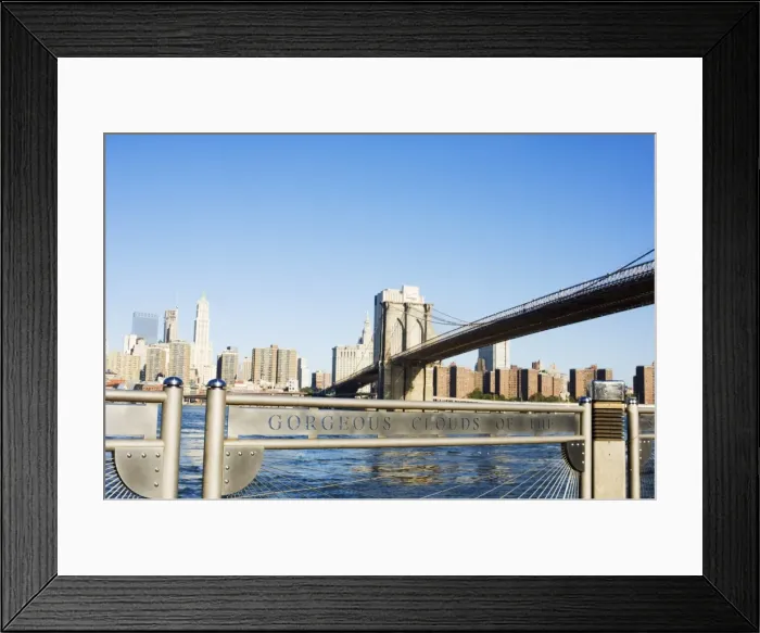 Framed Print : Brooklyn Bridge from Fulton Ferry Landing Framed Print : Brooklyn Bridge from Fulton Ferry Landing
