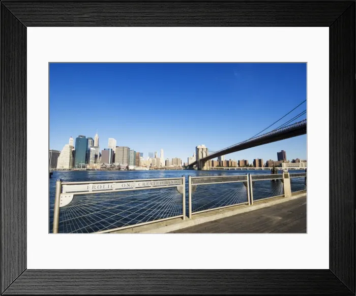 Framed Print : Brooklyn Bridge and Manhattan from Fulton Ferry Landing Framed Print : Brooklyn Bridge and Manhattan from Fulton Ferry Landing