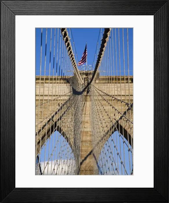 Framed Print : Brooklyn Bridge viewed from Lower Manhattan side Framed Print : Brooklyn Bridge viewed from Lower Manhattan side