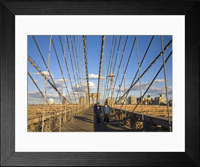 Framed Print : Brooklyn Bridge viewed from Lower Manhattan side Framed Print : Brooklyn Bridge viewed from Lower Manhattan side