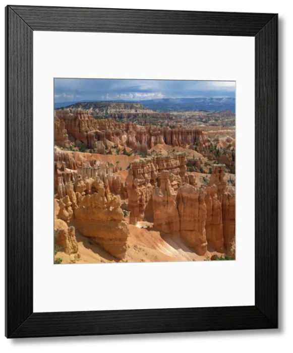Framed Print : Pinnacles and rock formations caused by erosion viewed Framed Print : Pinnacles and rock formations caused by erosion viewed