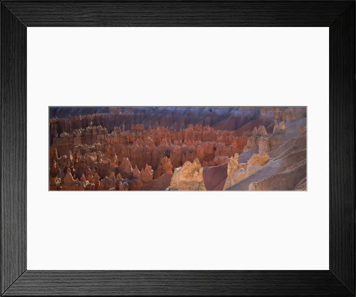 Framed Print : Backlit hoodoos and Thors Hammer in evening light Framed Print : Backlit hoodoos and Thors Hammer in evening light
