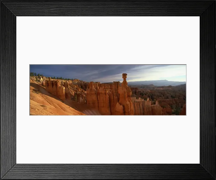Framed Print : Backlit hoodoos and Thors Hammer at sunrise Framed Print : Backlit hoodoos and Thors Hammer at sunrise