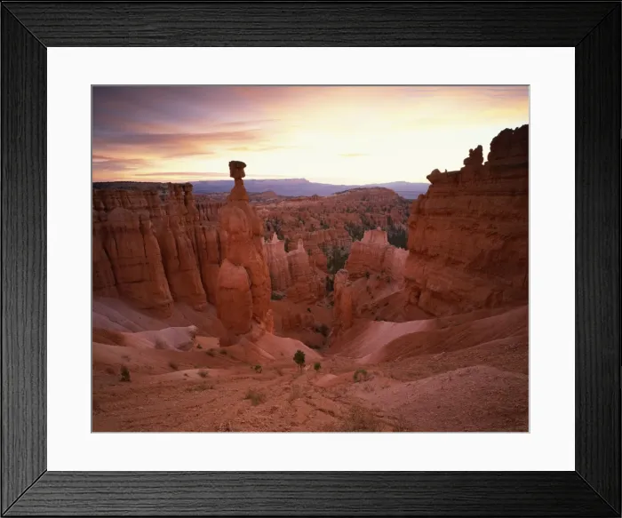 Framed Print : Backlit hoodoos and Thors Hammer Framed Print : Backlit hoodoos and Thors Hammer