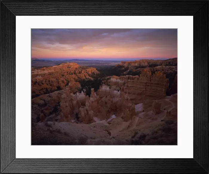 Framed Print : View of Bryce Canyon National Park at sunset Framed Print : View of Bryce Canyon National Park at sunset