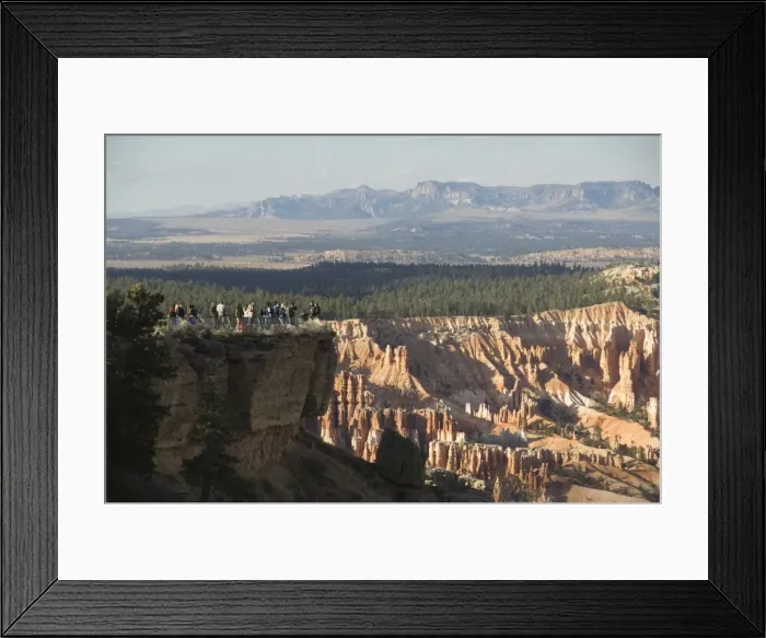 Framed Print : Tourists looking out over the Bryce Canyon National Park Framed Print : Tourists looking out over the Bryce Canyon National Park