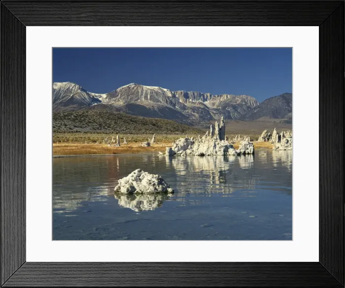 Framed Print : Tufas of calcium carbonate at lake in Mono Lake Tufa State Reserve Framed Print : Tufas of calcium carbonate at lake in Mono Lake Tufa State Reserve