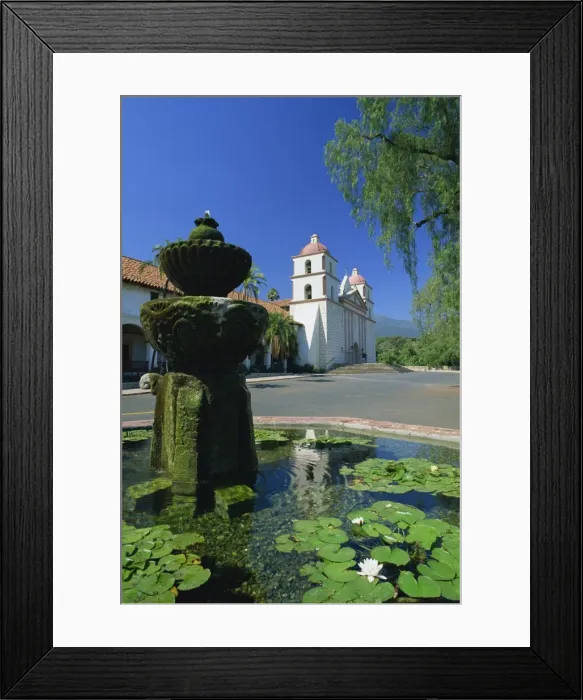Framed Print : Fountain with water lilies Framed Print : Fountain with water lilies