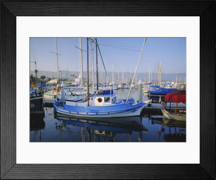Framed Print : The harbour in the evening Framed Print : The harbour in the evening