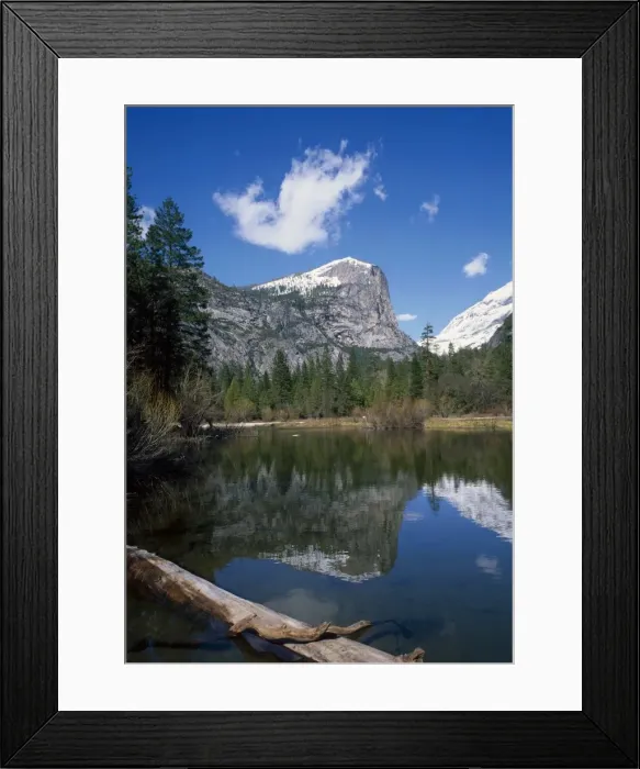 Framed Print : Reflections in Mirror Lake of Mount Watkins Framed Print : Reflections in Mirror Lake of Mount Watkins