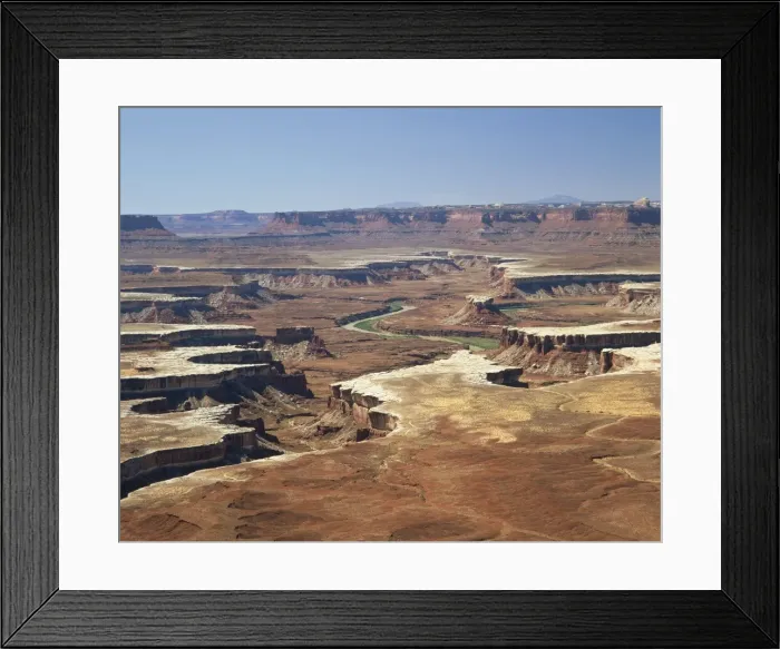 Framed Print : Landscape with Green River in the Island in the Sky Framed Print : Landscape with Green River in the Island in the Sky